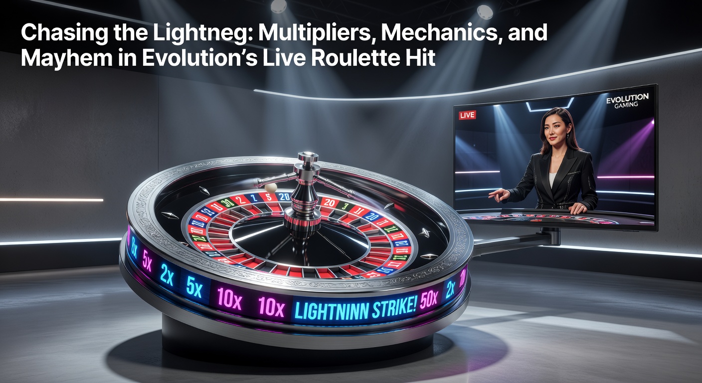 Live-Ansicht von Lightning Roulette mit leuchtenden Blitznummern und Multiplikatoren auf dem Tisch