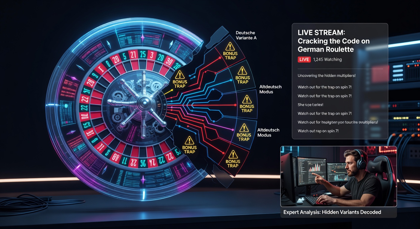 Nahaufnahme eines Roulette-Rads mit Blitz-Effekten und Multiplikatoren, illuminiert in einem Live-Studio-Setting
