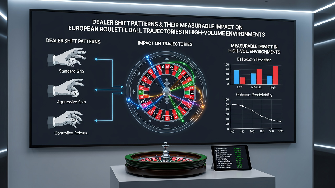 Messung von Kugeltrajektorien bei Dealer-Wechseln in Live-Roulette