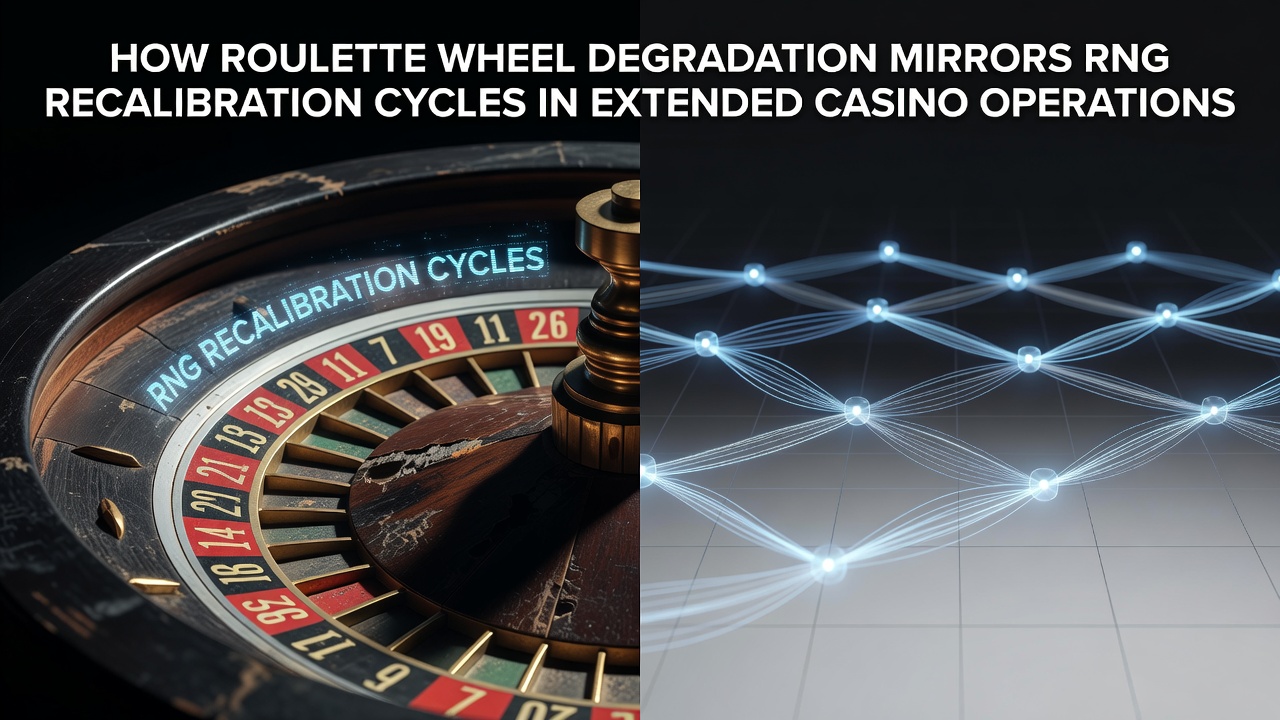 Roulette wheel showing visible wear patterns on the frets and pockets during extended casino operations