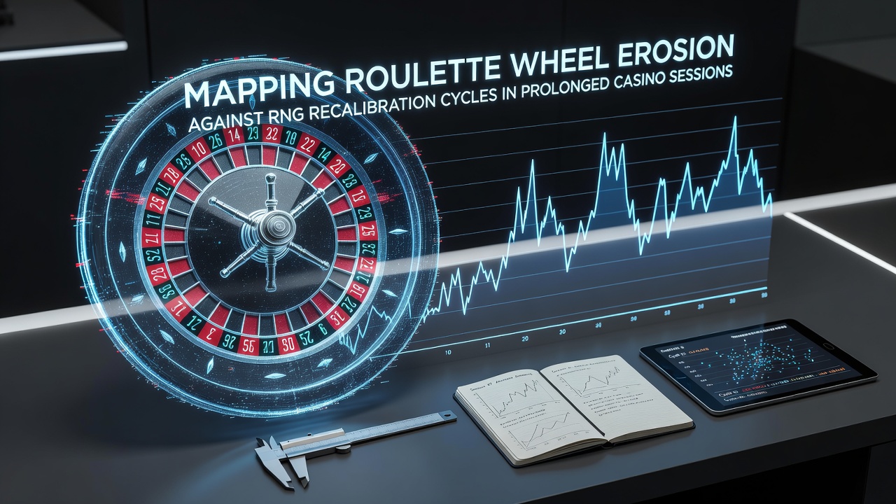 Roulette wheel showing surface wear patterns next to digital calibration interface