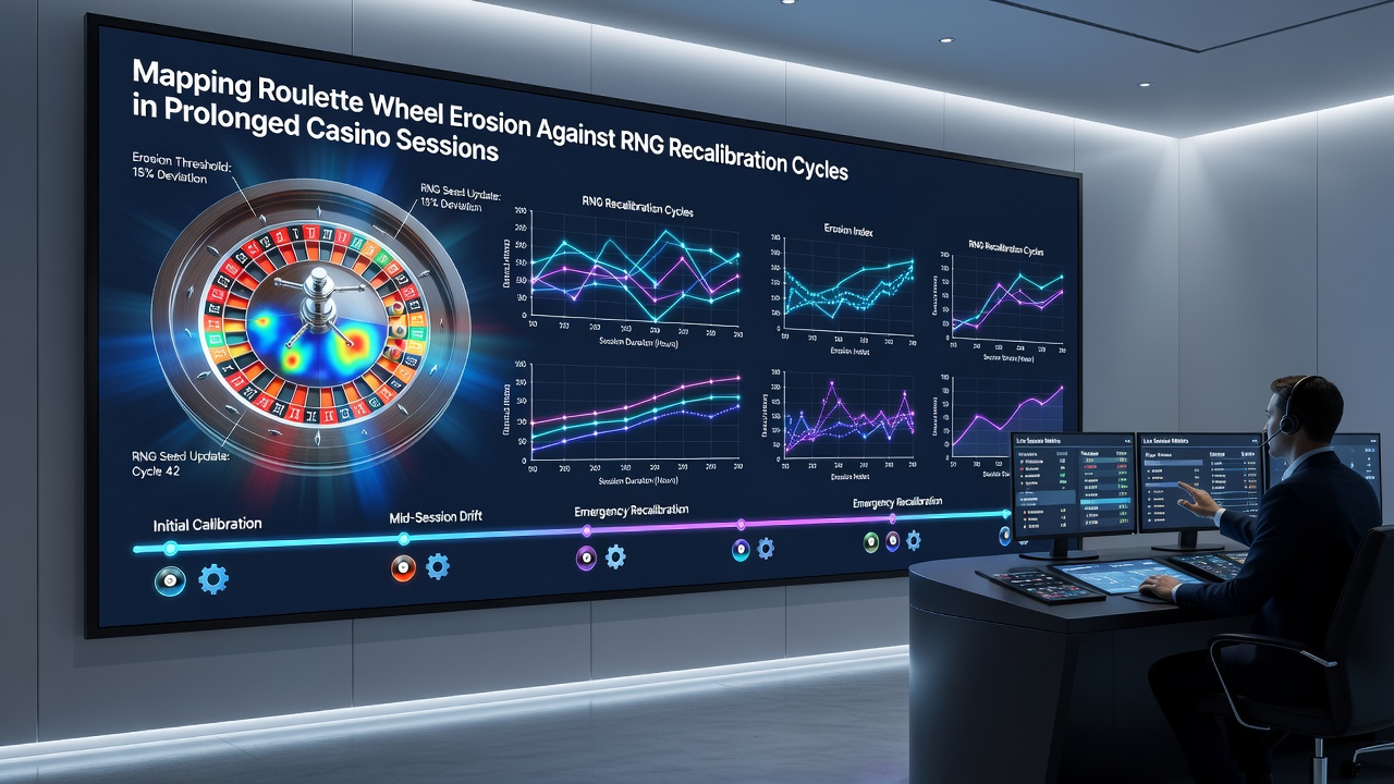 Graph comparing wheel erosion metrics with RNG recalibration timelines over extended sessions