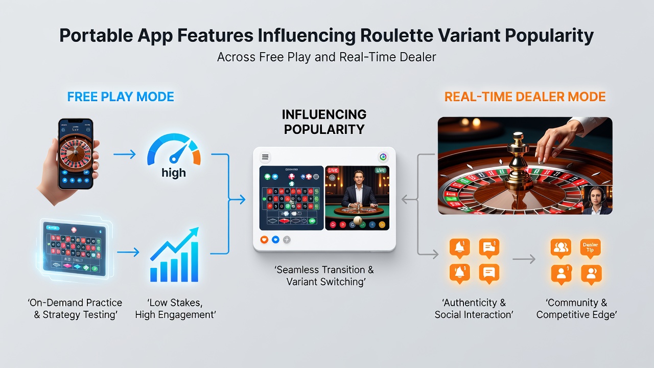 Live-Dealer-Roulette auf portablen Geräten mit App-Funktionen