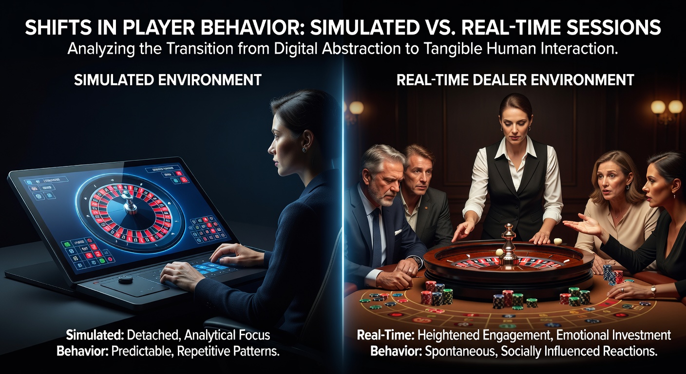 Spieler an einem Roulette-Tisch mit Live-Dealer im Vergleich zu einer digitalen Simulation